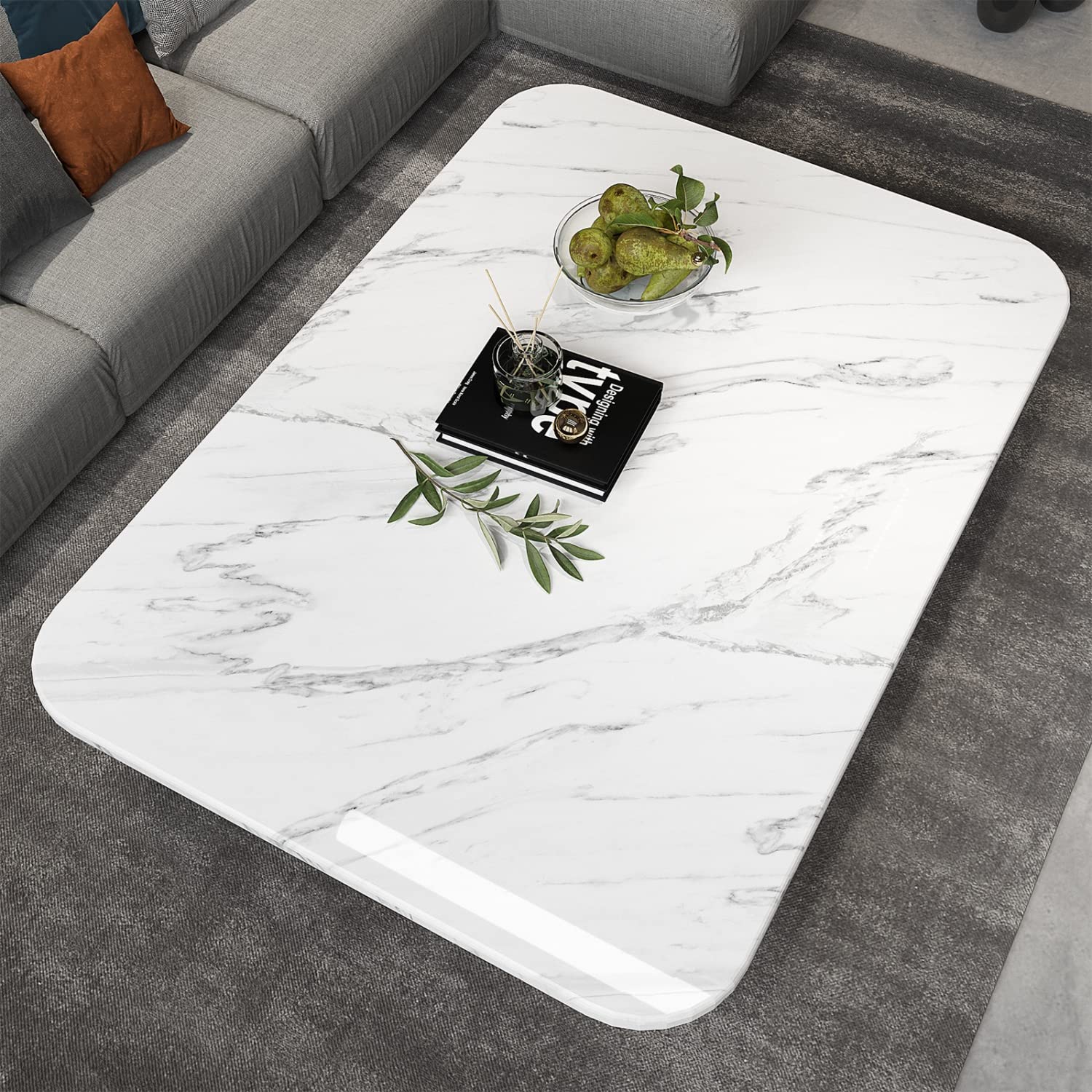 LONGYONG Marble Contact Paper for Countertops Peel and Stick Wallpaper Countertop Covers Peel and Stick Wrap Self Adhesive Waterproof for Counter Top Kitchen Cabinet Desk 23.6x393.7inches