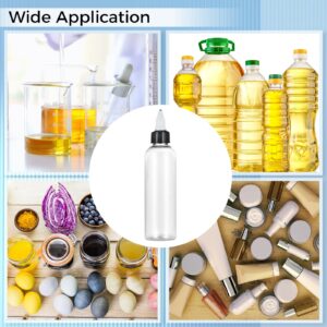 20PCS 8.5oz Clear Dispensing Bottles, Plastic Squeeze Bottles with Twist Top Caps for Oils Inks Liquids, Household Round Squeeze Bottles for Crafts Kitchen Food Making