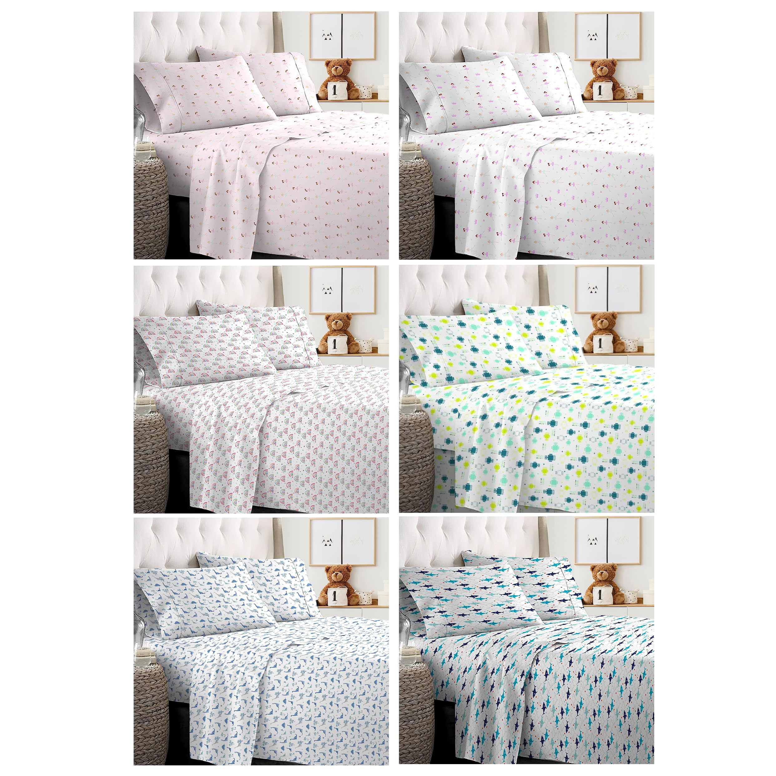 LITTLE CELEBRITY Full Sheet Set | Kids Sheet & Pillowcase Sets | Full Sheets for Boys Girls, Fitted Sheet, Top Sheet, 2 Pillowcases | Full Sheets Set | Full Bed Sheets | Bed Sheets Full (Girl Power)