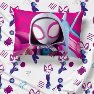 Marvel Spidey & His Amazing Friends Ghost Spider Gwen 5 Piece Twin Bed Set - Bedding includes Comforter & Sheet Set - Super Soft Fade Resistant Microfiber