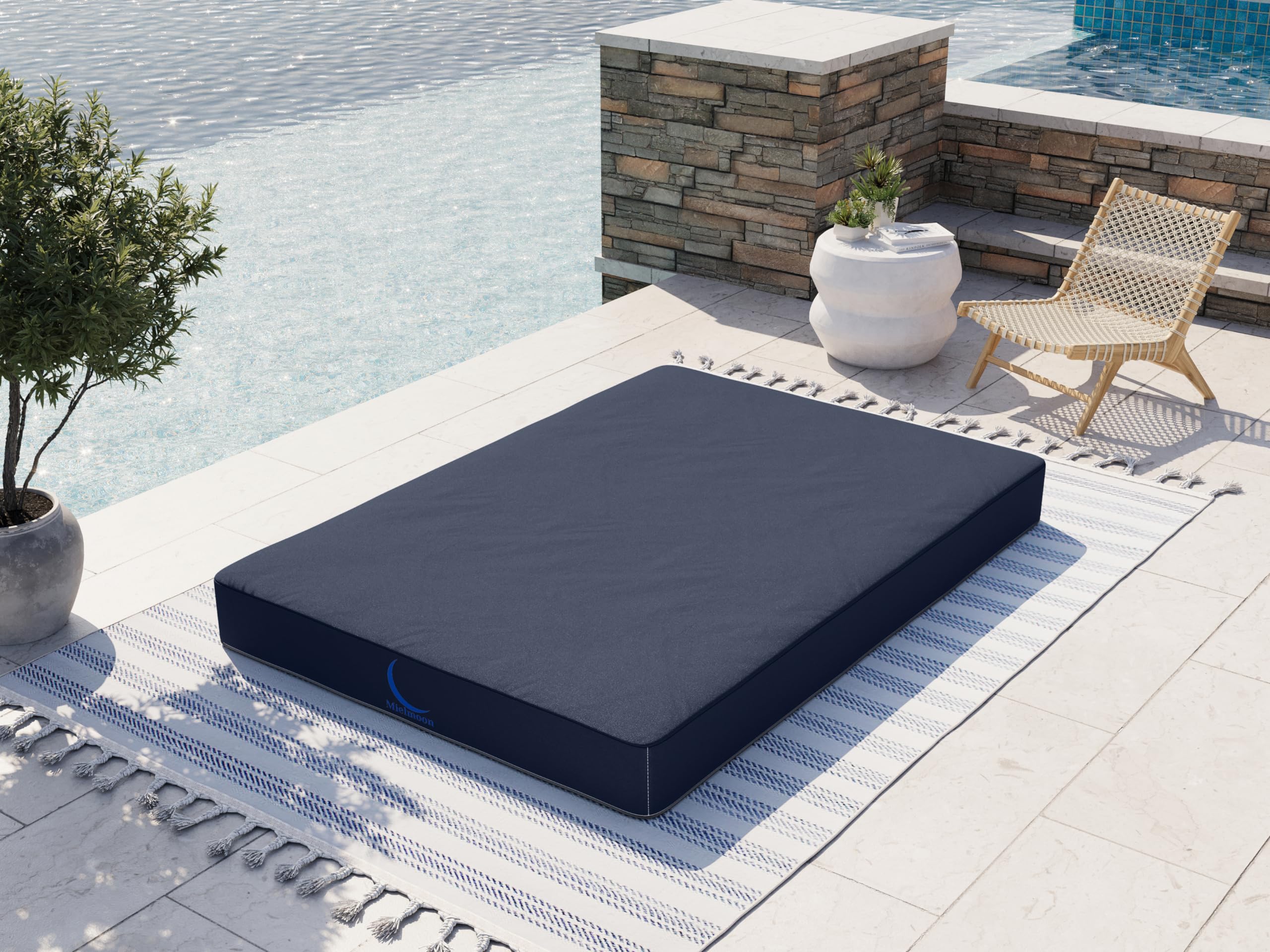 Mielmooncare 7-Inch Waterproof No-Springs Bed Mattress Eco-Barrier,Clean&Body,Supportive Spinal,Indoor-Outdoor Friendly,Flippable,One Breeze Comfort (7 ", King 76"x80")