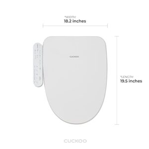 CUCKOO CBT-N1030EW Tankless Electronic Elongated Seats Electric Bidet, White