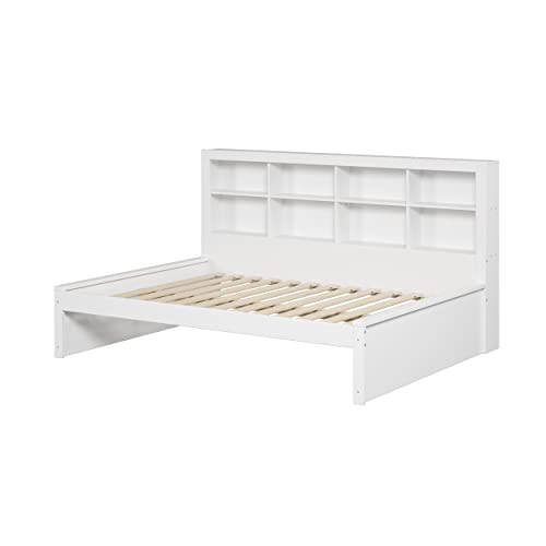 Donco Kids Full White Bookcase Daybed