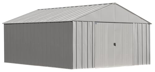 Arrow Classic Metal Shed, 12 x 14, Flute Grey