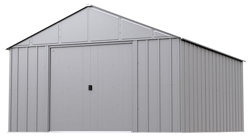 Arrow Classic Metal Shed, 12 x 14, Flute Grey