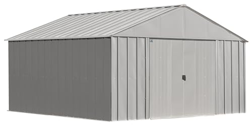 Arrow Classic Metal Shed, 12 x 12, Flute Grey