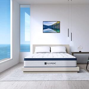 FLEXPEDIC Deep Sleep Twin Mattress 10 Inch Hybrid Premium Pillow Top | Indulge in Luxurious Comfort with Pocket Innerspring System | Made in USA | CertiPUR-US & Oeko-TEX Certified | Delivery in a Box