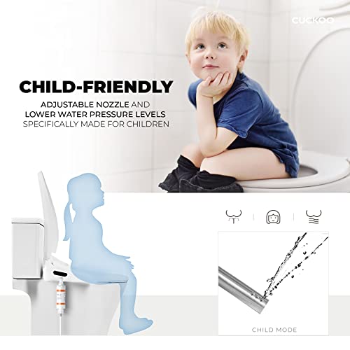 CUCKOO CBT-N1030EW Tankless Electronic Elongated Seats Electric Bidet, White