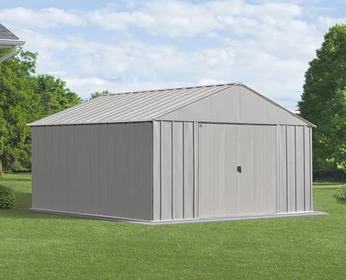 Arrow Classic Metal Shed, 12 x 12, Flute Grey