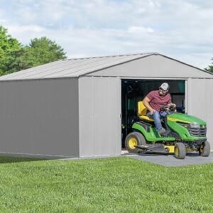 Arrow Classic Metal Shed, 14 x 12, Flute Grey