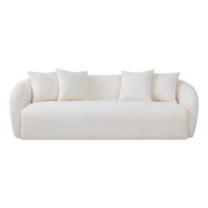 ashcroft furniture co lidar modern japandi style tight back boucle fabric couch in cream