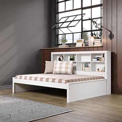 Donco Kids Full White Bookcase Daybed