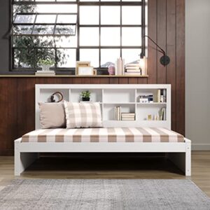 Donco Kids Full White Bookcase Daybed