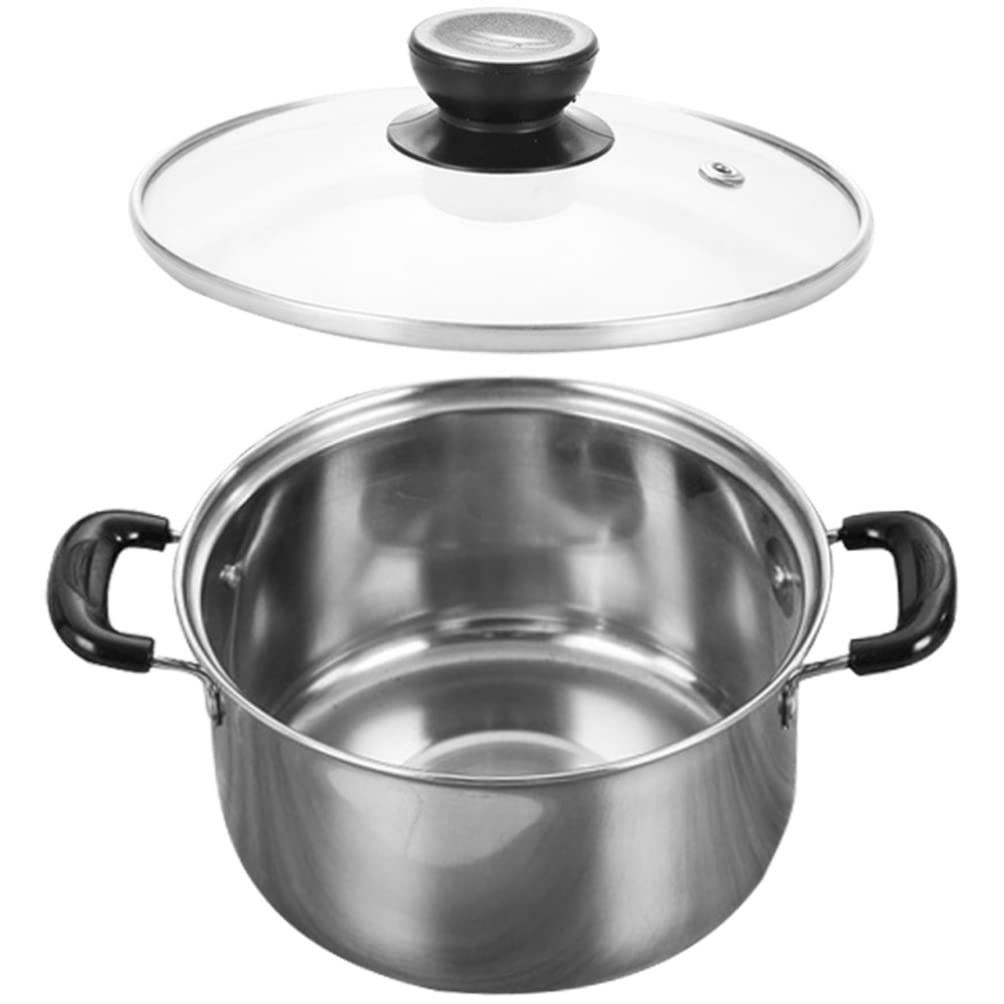 SHERCHPRY Stainless Steel Milk Pot Cooking Pot with Lid Pasta Soup Pot Spaghetti Pot 1.5 Quart Pot French Onion Pot Stainless Steel Cooking Utensils Multifunctional Pot Metal Small Soup Pot