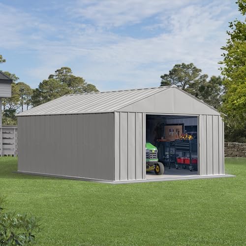 Arrow Classic Metal Shed, 12 x 14, Flute Grey