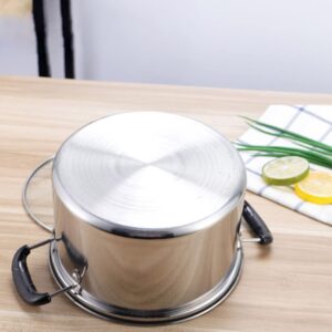 SHERCHPRY Stainless Steel Milk Pot Cooking Pot with Lid Pasta Soup Pot Spaghetti Pot 1.5 Quart Pot French Onion Pot Stainless Steel Cooking Utensils Multifunctional Pot Metal Small Soup Pot