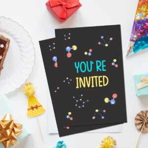 Cute Science Theme Birthday Invitations with Envelopes Set of 20 Experiment Mad Science Party Invites