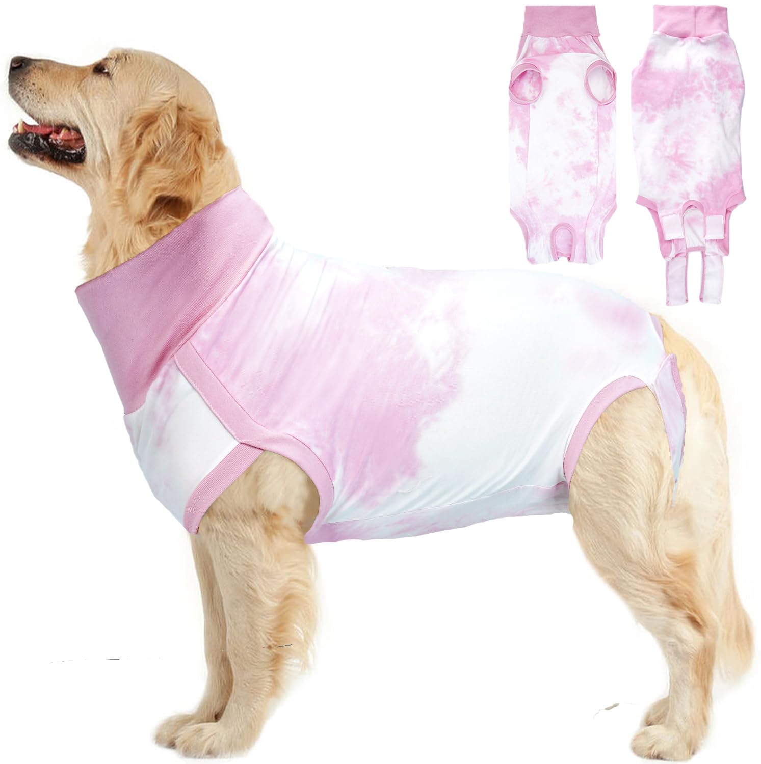 LIANZIMAU Dog Recovery Suit,Spay Suit for Female Dog,E-Collar Cone Alternative After Surgery Anti-Licking,Neuter Suit for Male Dogs,Dog Surgical Suit for Abdominal Wounds Dog Onesie Body Suits