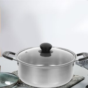 SHERCHPRY Stainless Steel Milk Pot Cooking Pot with Lid Pasta Soup Pot Spaghetti Pot 1.5 Quart Pot French Onion Pot Stainless Steel Cooking Utensils Multifunctional Pot Metal Small Soup Pot