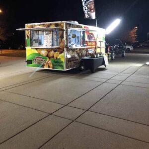 food truck service area light – single 5 foot pole 10,000 lumens