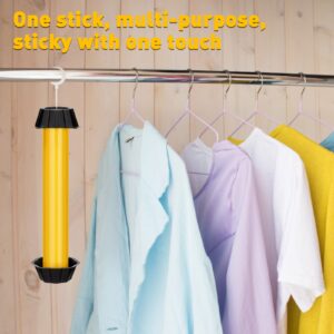 Qualirey Fly Traps for Indoor Outdoor Hanging Fly Stick Sticky Mosquito Trap Fruit Fly Stick Trap Home Insect Fly Sticky Trap, 10 x 2.5 Inches (Yellow,12 Pcs)