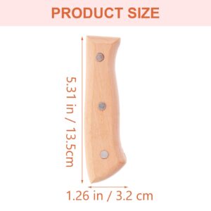 SHERCHPRY Wood Knives Handle Handles Replacement Wooden Kitchen Repair Handle for Chopping Cutter Making Wood Cutter Handle