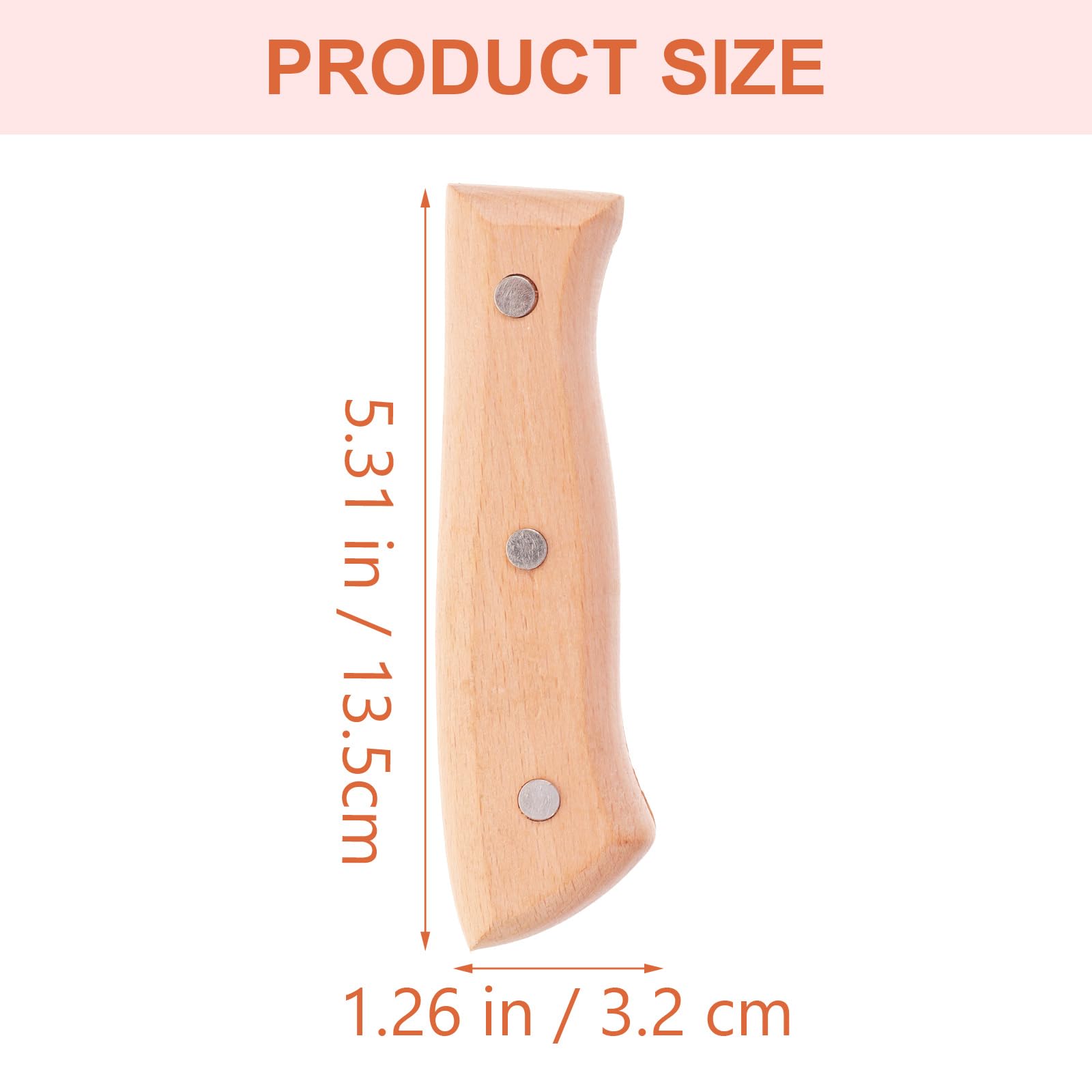 SHERCHPRY Wood Knives Handle Handles Replacement Wooden Kitchen Repair Handle for Chopping Cutter Making Wood Cutter Handle