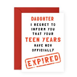 central 23 funny daughter birthday card - 20th birthday cards for women - twenty year old - gifts for her twentieth - comes with fun stickers - made in uk