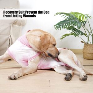 LIANZIMAU Dog Recovery Suit,Spay Suit for Female Dog,E-Collar Cone Alternative After Surgery Anti-Licking,Neuter Suit for Male Dogs,Dog Surgical Suit for Abdominal Wounds Dog Onesie Body Suits