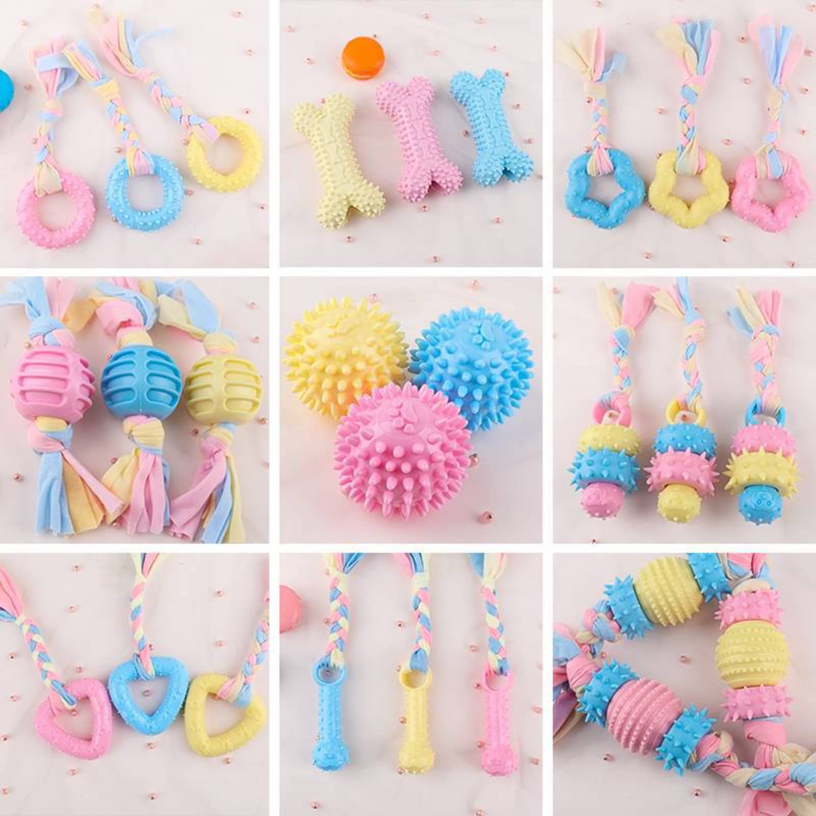 Dog Chew Toys,Toothbrush Stick Teeth Cleaning Brush Dental for Medium Large Dog Interactive Dog Toys (Circle)