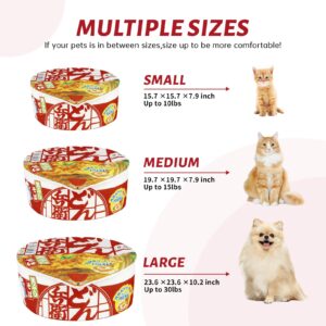 寵幸 Ramen Noodle Dog & Cat Bed,Keep Warm and Super Soft Creative Pet Nest for Indoor Cats,Removable Washable Cushion for Small Medium Large Dogs and Cats