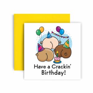 huxters have a cracking birthday card for men – funny card for him dad - uncle - brother – blank interior funny card for her mom sister and auntie 14.8cm