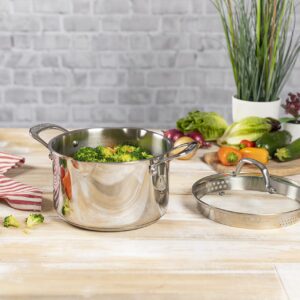 KUHN RIKON Allround Plus Stainless Steel Cooking Pot 3.7 L Diameter 20 cm