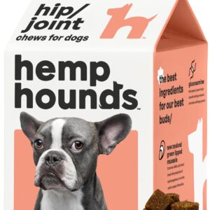 Hemp Hounds - Adaptogenic Joint Supplement for Dogs - Glucosamine Chondroitin for Dogs with Green Lipped Mussels - MSM - 90 Chews - Dog Pain Supplement - Inflammation Relief Chews - Beef Liver Flavor