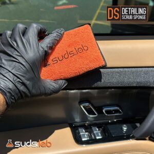 Suds Lab DS Microfiber Detailing Scrub Pad 3 Pack - Car Interior Cleaning & Detailing Microfiber Scrub Pads - Set of 3 - Safe On Leather, Vinyl, Plastic, Etc.