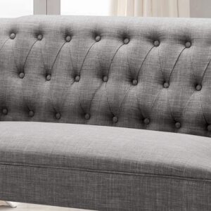 Rosevera Loveseat Sofas for Living Room Loveseat Couch for Living Room Couch in a Box Sofa para Sala Love Seats Furniture Sofa Long Couches for Living Room Settee Loveseat, Linen, Linen Gray