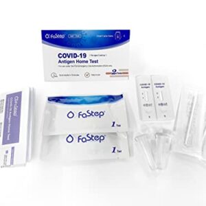 FaStep Rapid 15 Minutes COVID-19 Antigen Home Test (1 Pack, 2 Tests Total)