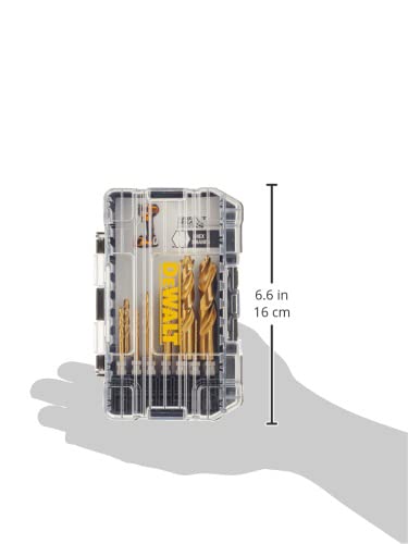 DEWALT Drill Bit Set, Titanium Impact Ready, Ideal for Metal, Wood, and Plastic, 12 Piece (DD5152)