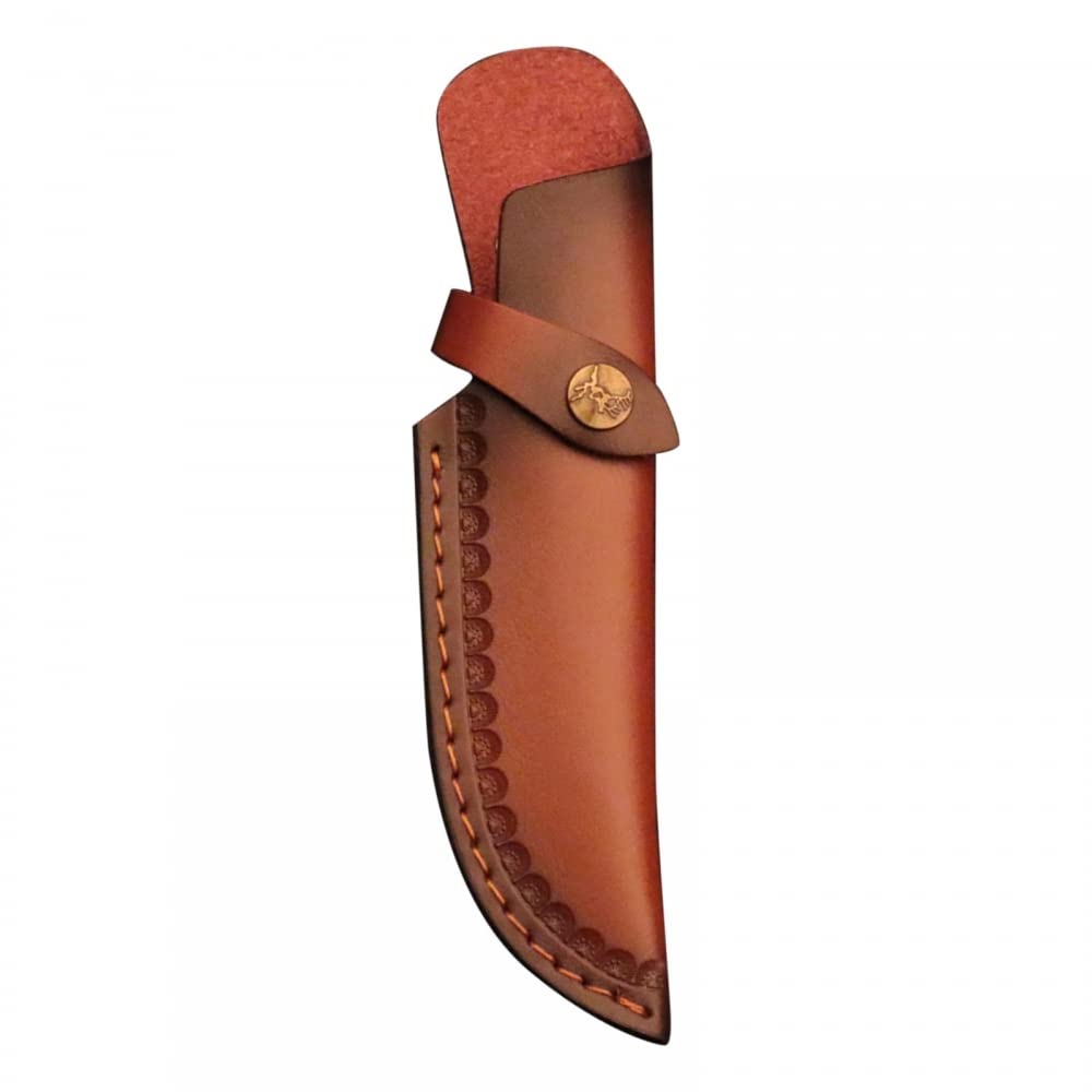 DONGKER Knife Sheath,8.66" Leather Straight Knife Holster with Belt Buckle for 4.72" Blade Length & 1.57" Width Knife