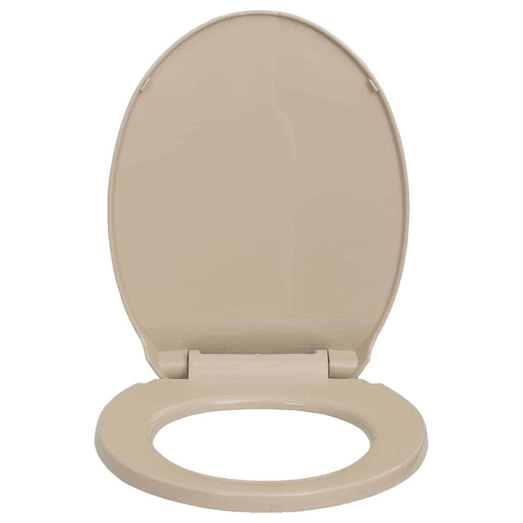 CUMYZO Soft-Close Toilet Seat Quick Release Beige Oval Beige (1.45KG/3.19LB) Plumbing Fixture Hardware & Parts-Toilet & Bidet Accessories-Toilet & Bidet Seats-