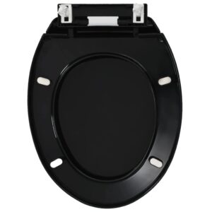 CUMYZO Soft-Close Toilet Seat with Quick-Release Design Black Black (1.39KG/3.058LB) Plumbing Fixture Hardware & Parts-Toilet & Bidet Accessories-Toilet & Bidet Seats-