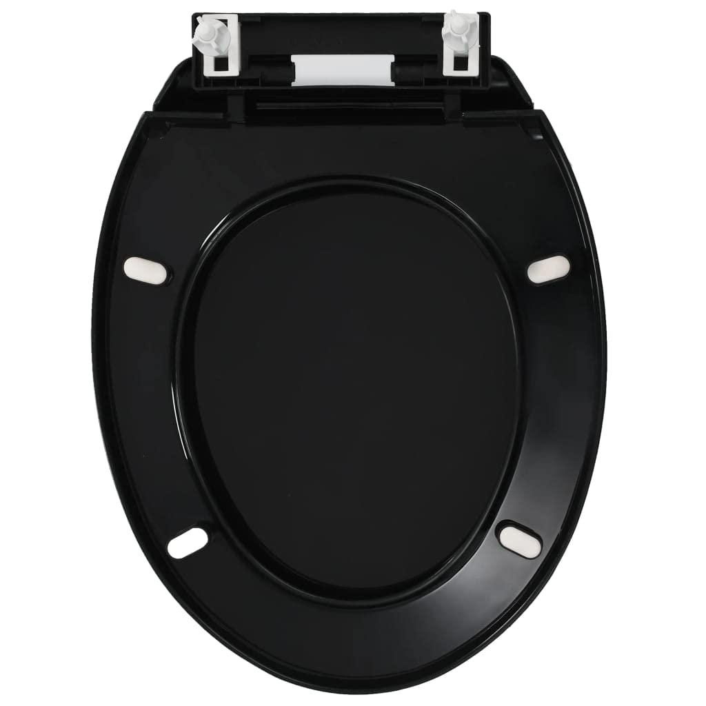 CUMYZO Soft-Close Toilet Seat with Quick-Release Design Black Black (1.39KG/3.058LB) Plumbing Fixture Hardware & Parts-Toilet & Bidet Accessories-Toilet & Bidet Seats-