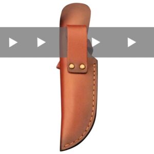 DONGKER Knife Sheath,8.66" Leather Straight Knife Holster with Belt Buckle for 4.72" Blade Length & 1.57" Width Knife