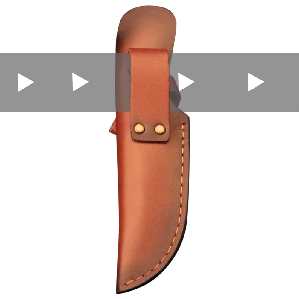 DONGKER Knife Sheath,8.66" Leather Straight Knife Holster with Belt Buckle for 4.72" Blade Length & 1.57" Width Knife