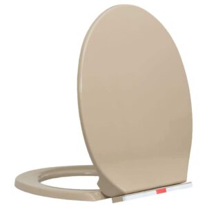 CUMYZO Soft-Close Toilet Seat Quick Release Beige Oval Beige (1.45KG/3.19LB) Plumbing Fixture Hardware & Parts-Toilet & Bidet Accessories-Toilet & Bidet Seats-