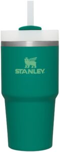 stanley quencher h2.0 flowstate stainless steel vacuum insulated tumbler with lid and straw for water, iced tea or coffee, smoothie and more, chambray, 40 oz