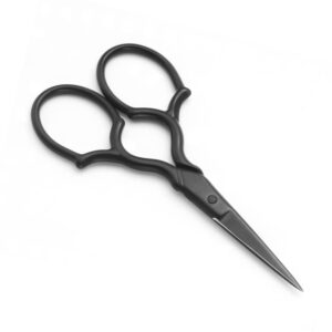 Yutoner Embroidery Scissors - Stainless Steel Sharp Sewing Shears for DIY Craft, Art Work, Needlework, Cross Stitch (Black - 3.7 Inch)