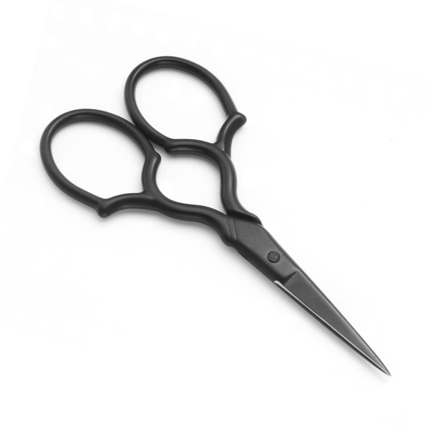 Yutoner Embroidery Scissors - Stainless Steel Sharp Sewing Shears for DIY Craft, Art Work, Needlework, Cross Stitch (Black - 3.7 Inch)