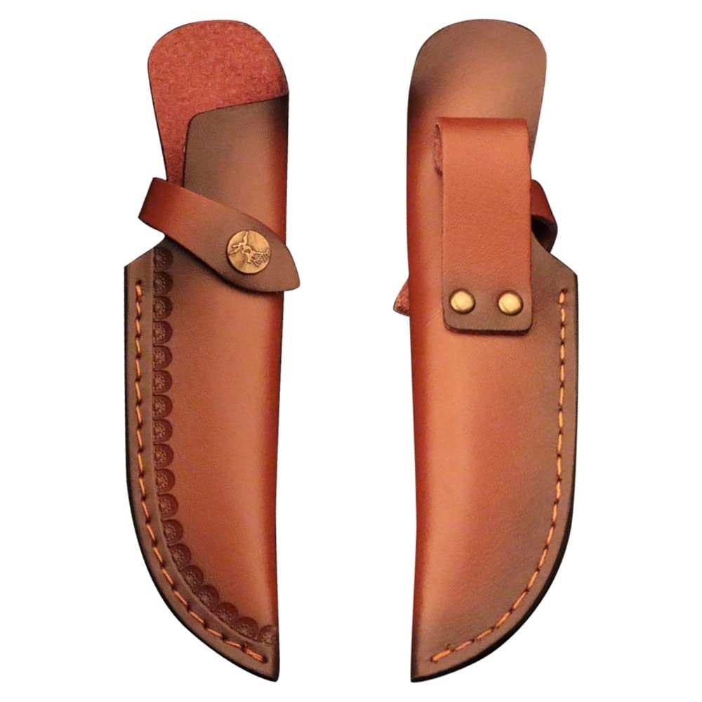 DONGKER Knife Sheath,8.66" Leather Straight Knife Holster with Belt Buckle for 4.72" Blade Length & 1.57" Width Knife