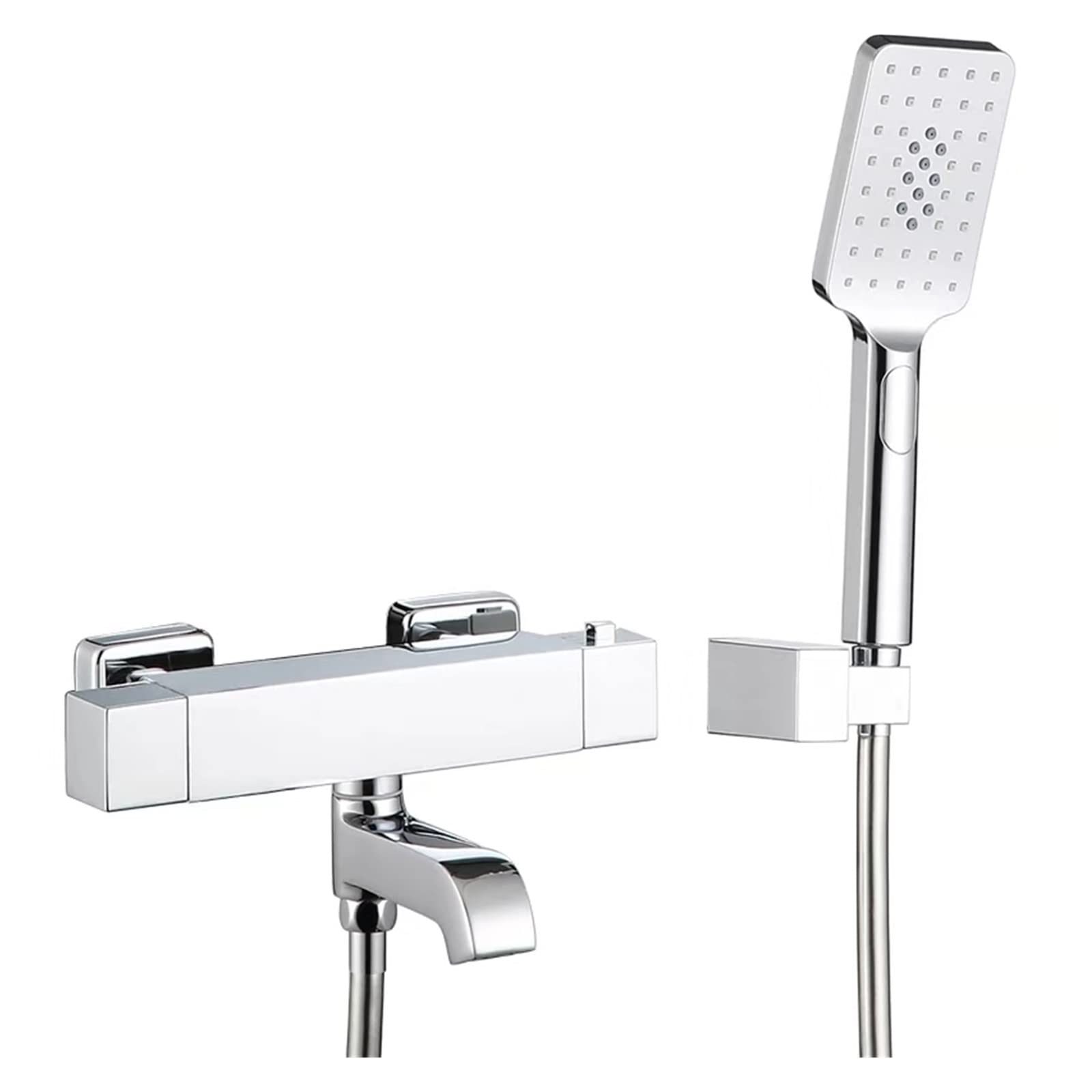 JEMITA Black Thermostatic Shower Faucets Bathroom Thermostatic Mixer Hot and Cold Bathroom Mixer Mixing Valve Bathtub Faucet (Color : HW-98006)